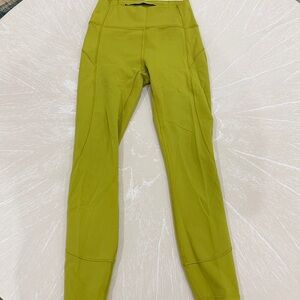 Lululemon Tights Leggings Chartreuse Color Size 4